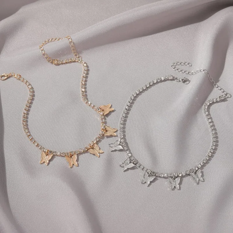 Золотистый и серебристый цвет короткое ожерелье-чокер милая романтическая