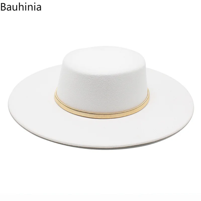 Шляпа Bauhinia большая широкополая плоская 10 см для церкви Дерби однотонная