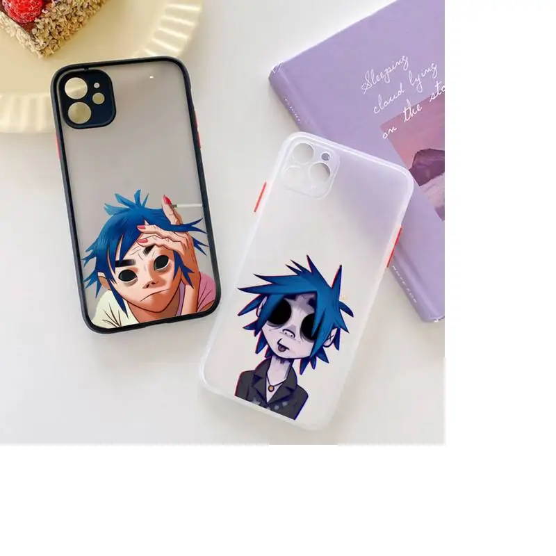 

Gorillaz Phone Case For iPhone 12 11 Mini Pro XR XS Max 7 8 Plus X Matte transparent Back Cover
