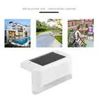 4 шт. светодиодный светодиодные светильники на солнечной батарее, IP65, водонепроницаемые, для сада, дорожек, двора, лестницы, ступеней, светильники на забор, солнечный светильник