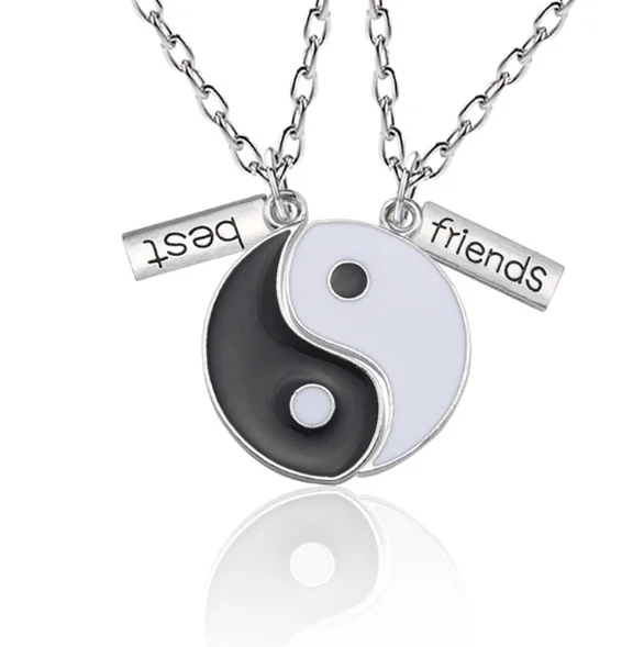 Пара Ожерелье Лучшие Друзья ювелирные изделия Инь Ян кулон для Тай Чи пары парные