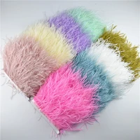 1meters real ostrich feather trim fringe white ostrich feathers for clothes ribbon trims feather skirt plumas plume decoration