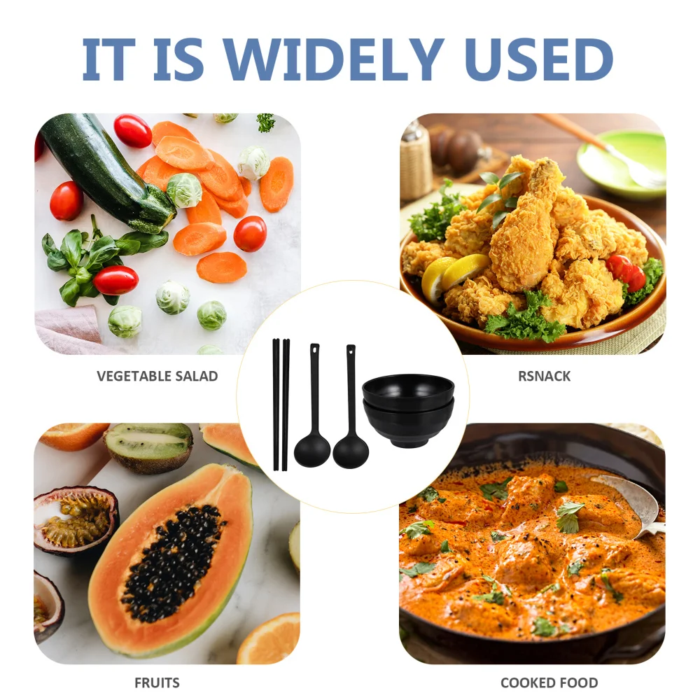 

Melamine Noodle Bowls Noodle Bowl Ramen Bowl Soup Bowl for Home (Black)