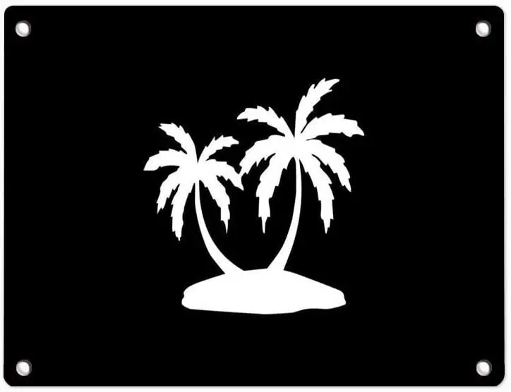 

[Customizable] Palm Trees Island Wall Art Metal Tin Sign Farmhouse Home Kitchen Bedroom Dining Room Bathroom Decor