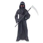 Grim костюм Жнеца страх Чумного доктора крючок серп Косплей Аниме маскарад Хэллоуин костюм для детей карнавал