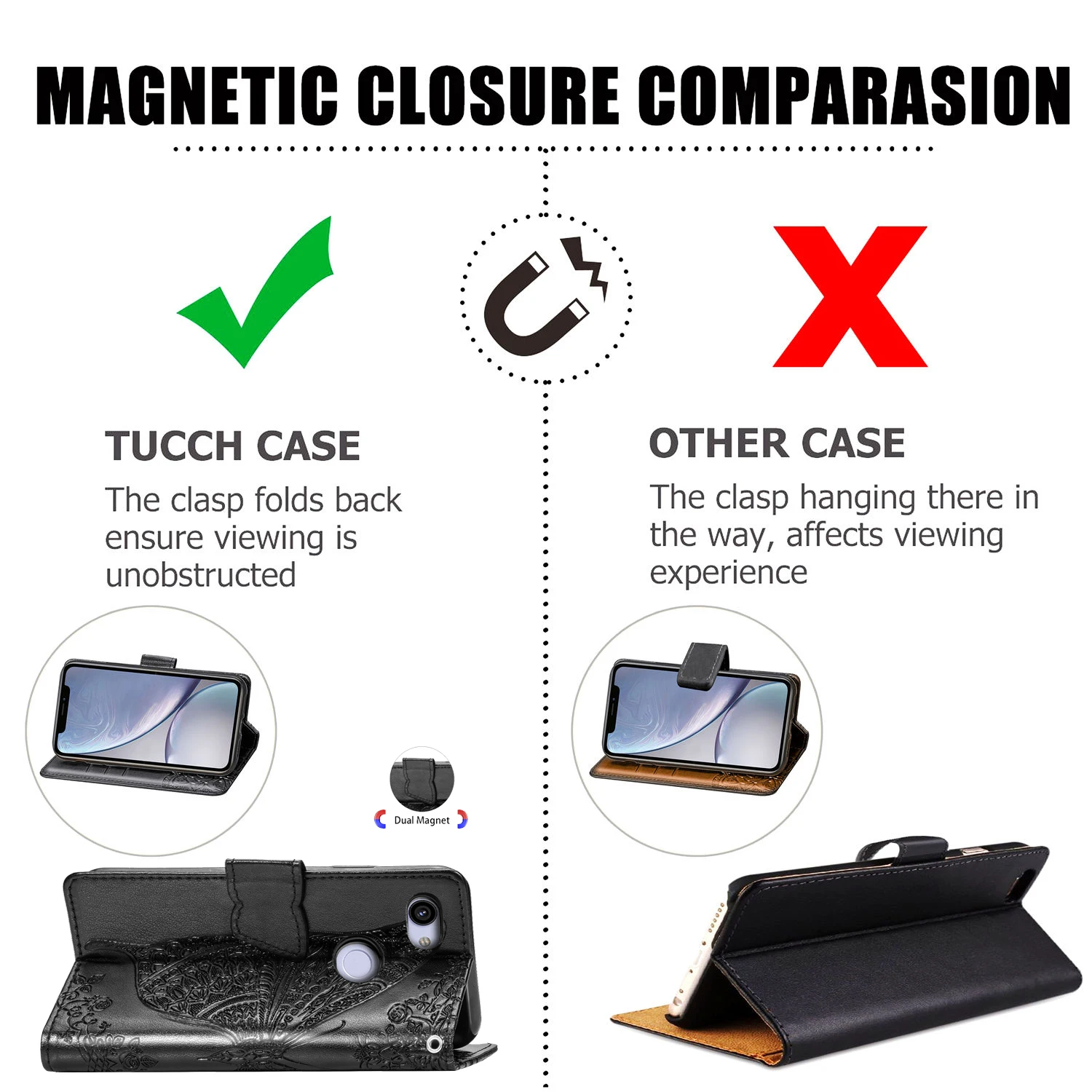 Роскошный чехол кошелек из искусственной кожи Google Pixel 3a Pixel3a XL 3aXL 360