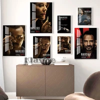 narcos classic american crime tv series vintage art poster actor character canvas painting wall picture living room home decor
