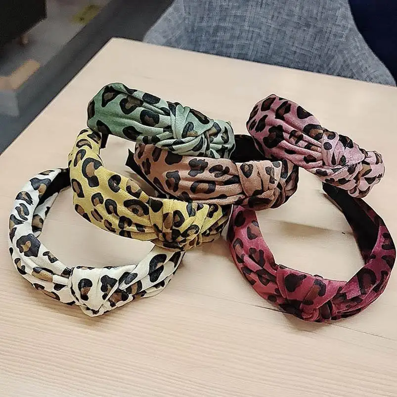 

INS velvet headbands Boutique leopard hair sticks fashion girls headband hair accessories for kids head bands