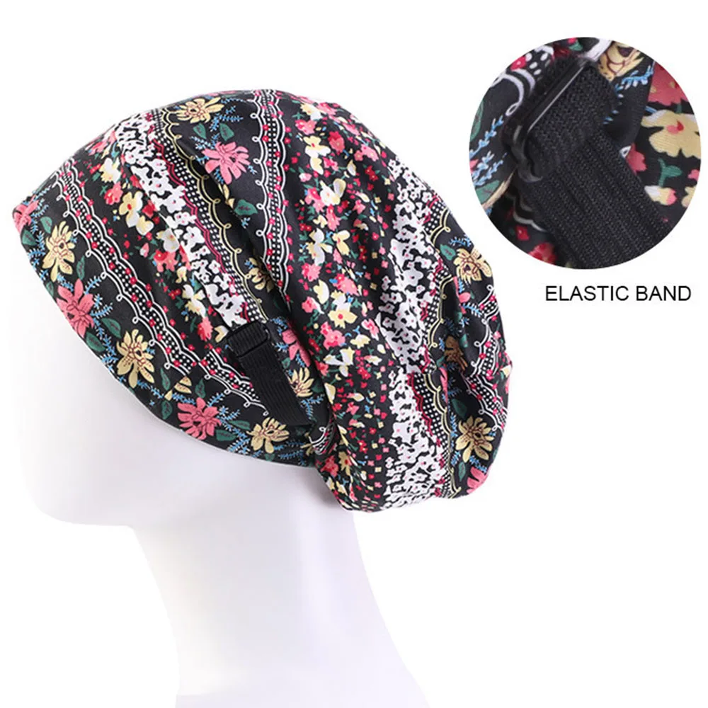 Мусульманский Регулируемый тюрбан шапка в полоску однотонные выпадения волос