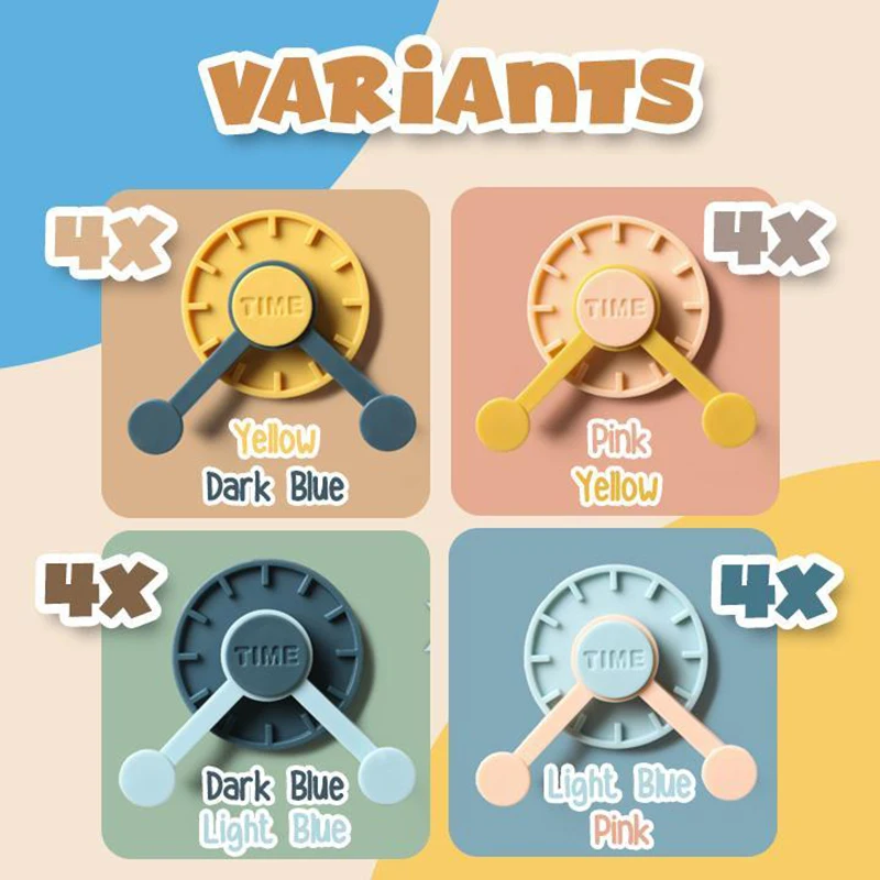 4 шт удар Бесплатная 360 вращающиеся часы крюк творчества Форма крючки для