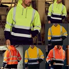 Толстовка мужская Спортивная, Модный свитшот для работы на дороге, пуловер с высокой видимостью, топы с длинным рукавом, Прямая поставка