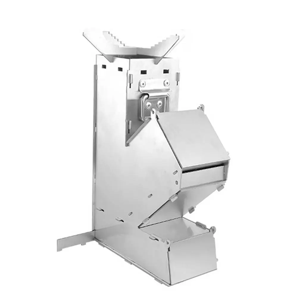 Stainless Steel Rocket Stove Lightweight Foldable Wood Collapsible Burning Camping Outdoor Picnic Cooking Oven | Спорт и развлечения