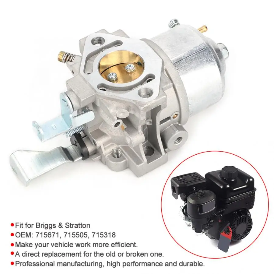 Алюминиевый сплав карбюратора Carb комплект подходит для Briggs &amp Stratton 715671 715505 715318 |