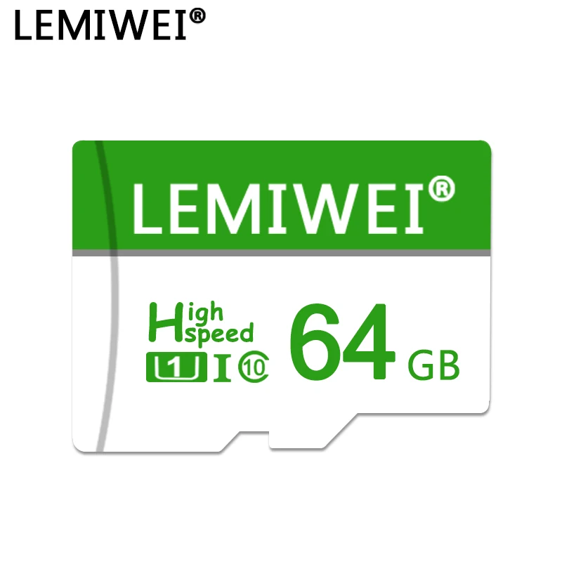 Класс 10 карта памяти 64 ГБ 32 16 8 TF флэш LEMIWEI высокоскоростная U1 C10 для телефона|Карты