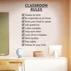 Виниловые наклейки на стену с надписями Правила класса, учебная комната, школьная, Домашний декор для чтения, Учитель, Съемные Фрески S135