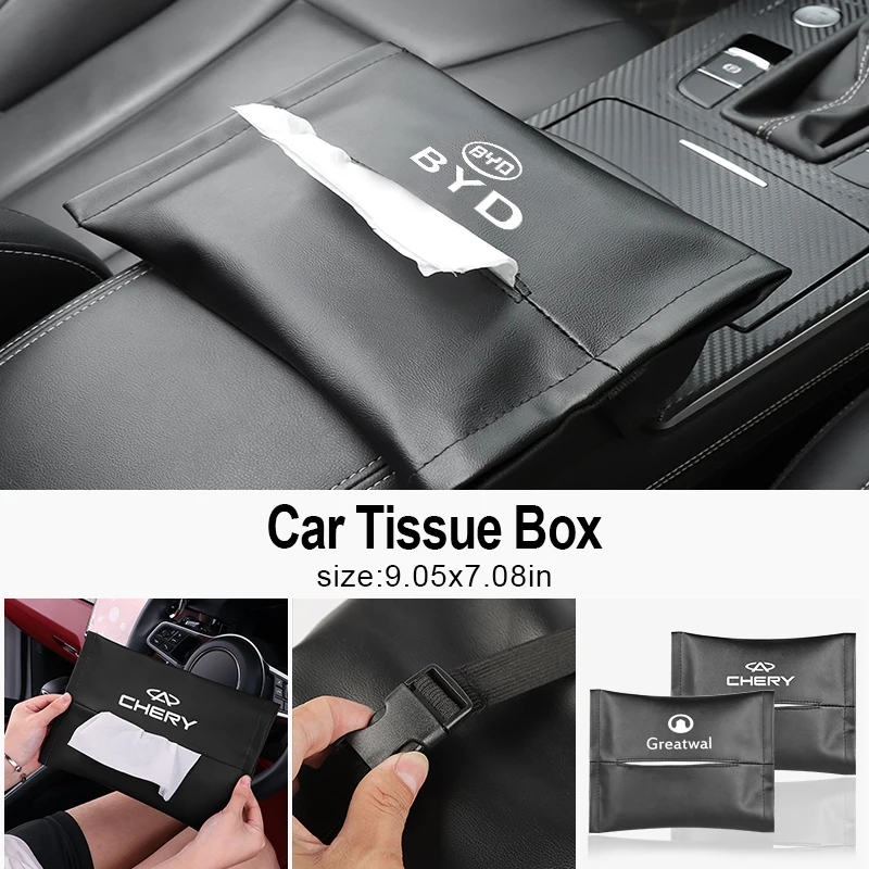 

1pcs Hanging Car Tissue Box Towel Sets Sun Visor for Ford Focus 2 3 Mk2 Mk3 St Line F150 Fiesta Mk7 Ranger Kuga Car Accessories