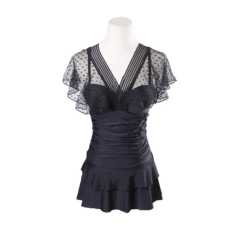 

Swimsuit Girl Monokini Swimsuits Closed Women's One Piece Women Beach Fairy Fei Polyester Solid Women's Swimwear Bathing Suit