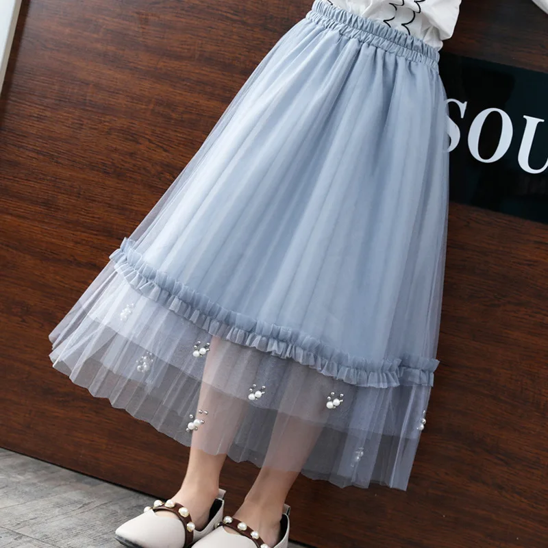 Юбка-пачка для девочек летняя Мягкая юбка осенняя длинная детская одежда