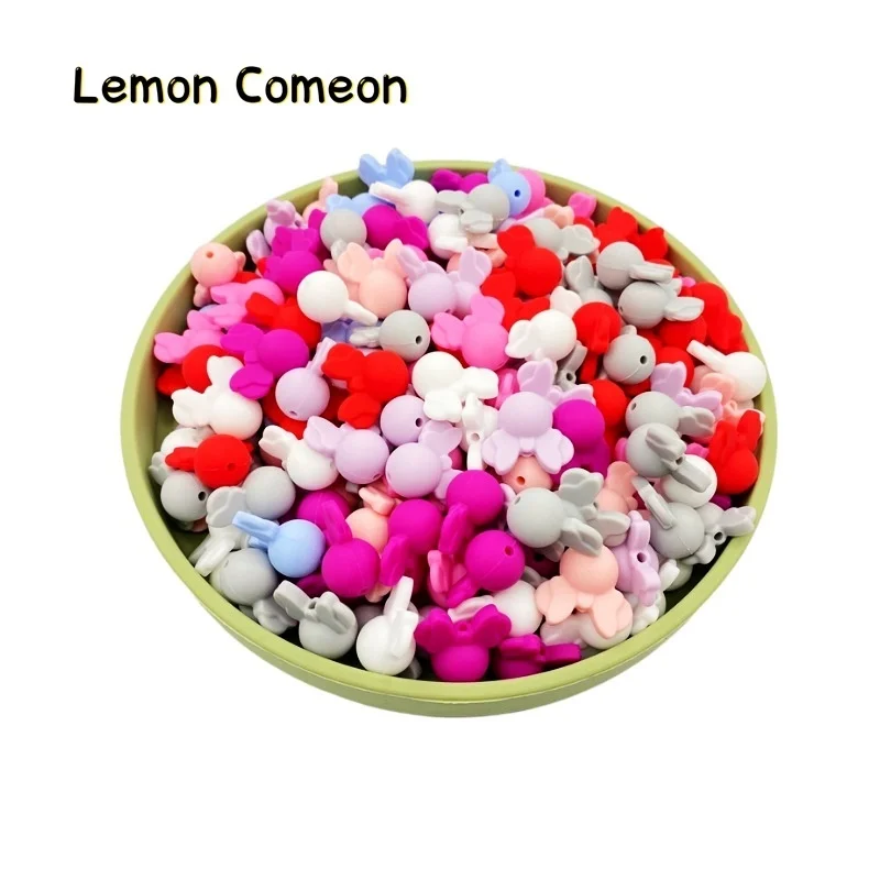 

20 шт. еда Класс мини животная силиконовая жевательные, бусины манекен Прорезыватели для зубов без БФА подходит для кормящих ребенка при про...