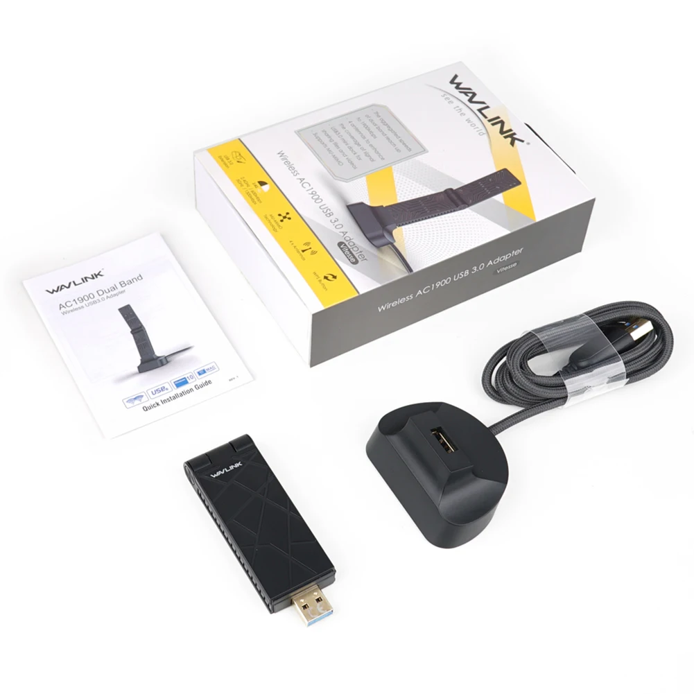 

2021 New Notebook Wifi Card Adapter WN690A5 AC1900 USB 3.0 WiFi Adapter for PC Dual Band Wireless Network Adapter