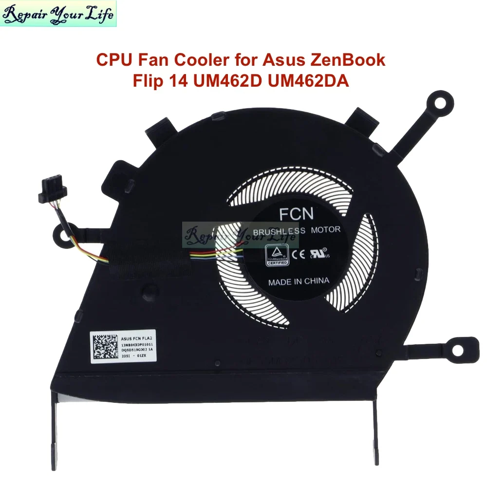 Оригинальный кулер для процессора Asus ZenBook Flip 14 UM462D UM462DA кулеры ноутбуков радиатор