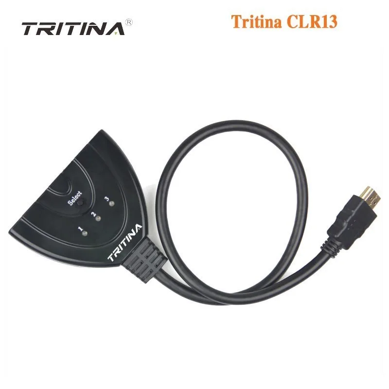 Tritina 3 в 1 Переключатель HDMI с Кабелем Автоматический Датчик и руководство Splitter