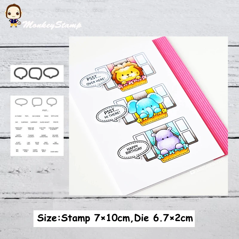 Металлические Вырубные штампы и трафареты обезьяны Dialog для DIY скрапбукинга