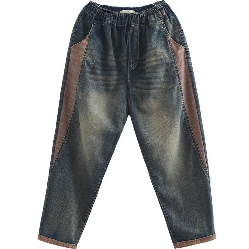 OMIKRON новые модные женские повседневные винтажные Ретро эластичные с высокой