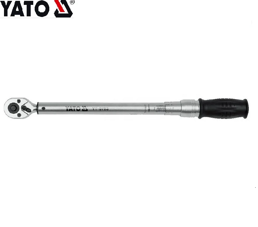 

YATO Practical Stainless Steel Torque Wrench H Screwdriver Head 3/4" 100-600NM YT-07403