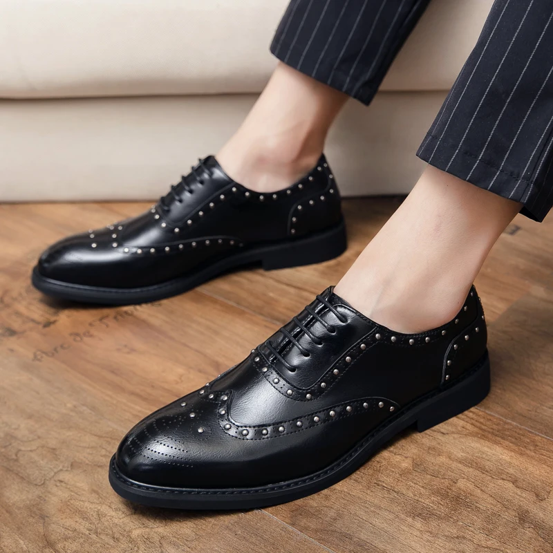 

Мужские мокасины в стиле хиппи, классические туфли, кожаные, деловые, для лета