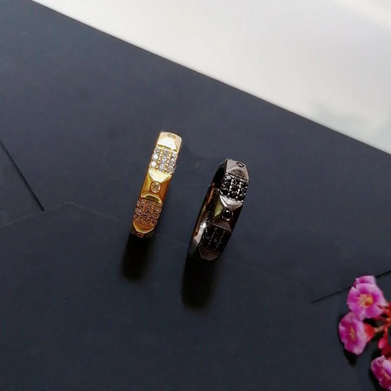 SLJELY модное Настоящее серебро 925 пробы унисекс черное геометрическое кольцо на