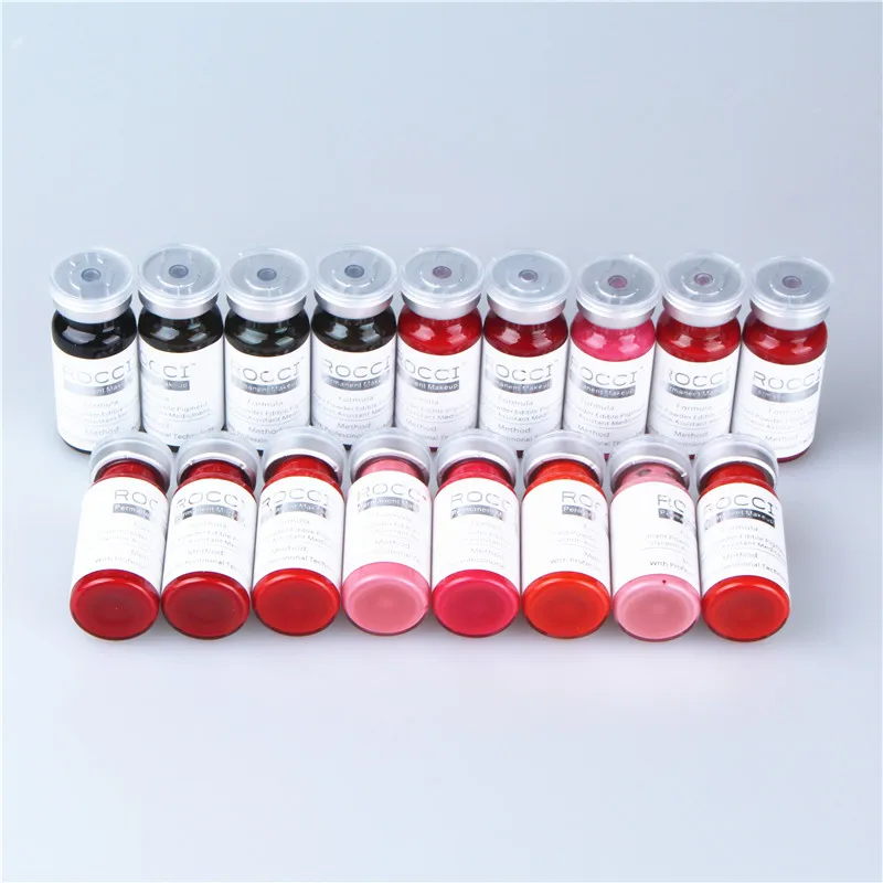 3 бутылки Rocci полуперманентный макияж бровей губ пигмент татуировки чернила пму