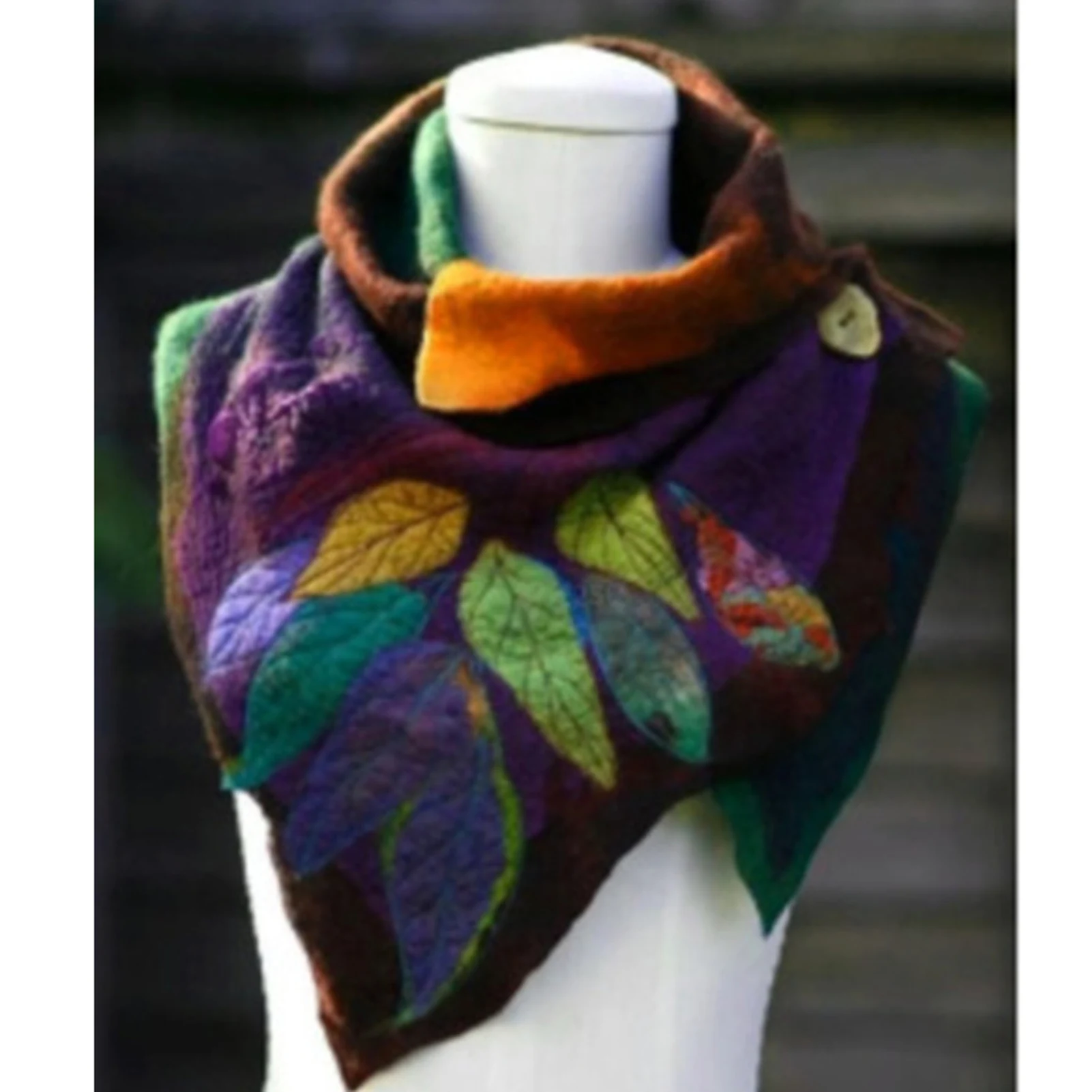 

Women's Vintage Floral Elegant Boas Scarf Women Printing Soft Wrap Casual Warm Scarves Shawls Scarf Women Winter cosplay scarf