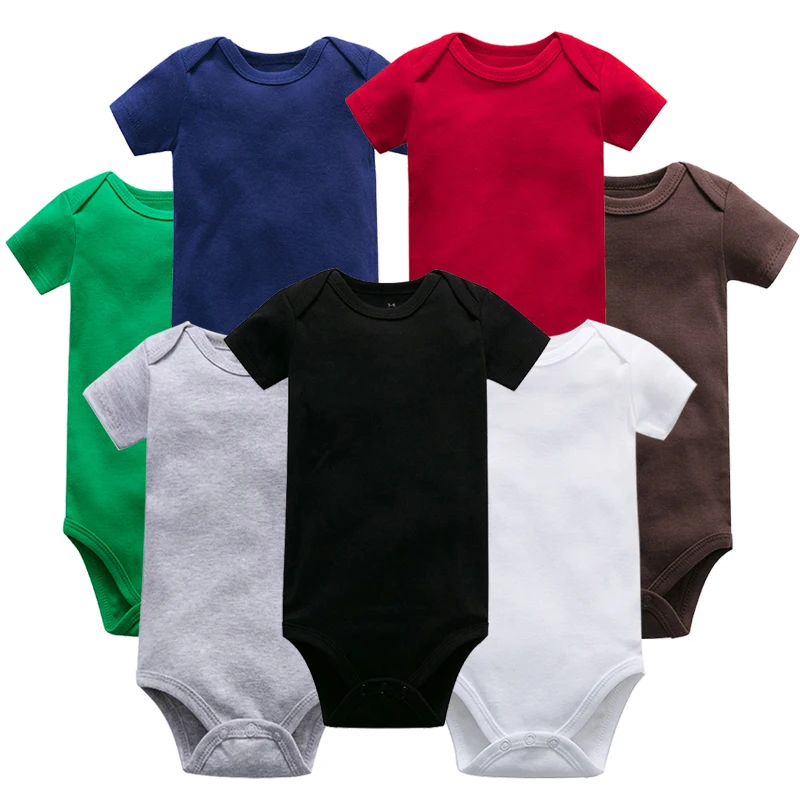 Комбинезоны для младенцев унисекс 100% хлопок мальчиков и девочек 0 24 месяцев черно