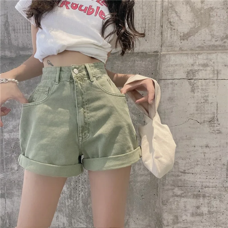 ZCWXM повседневные женские синие джинсовые шорты с высокой талией 2021 летние