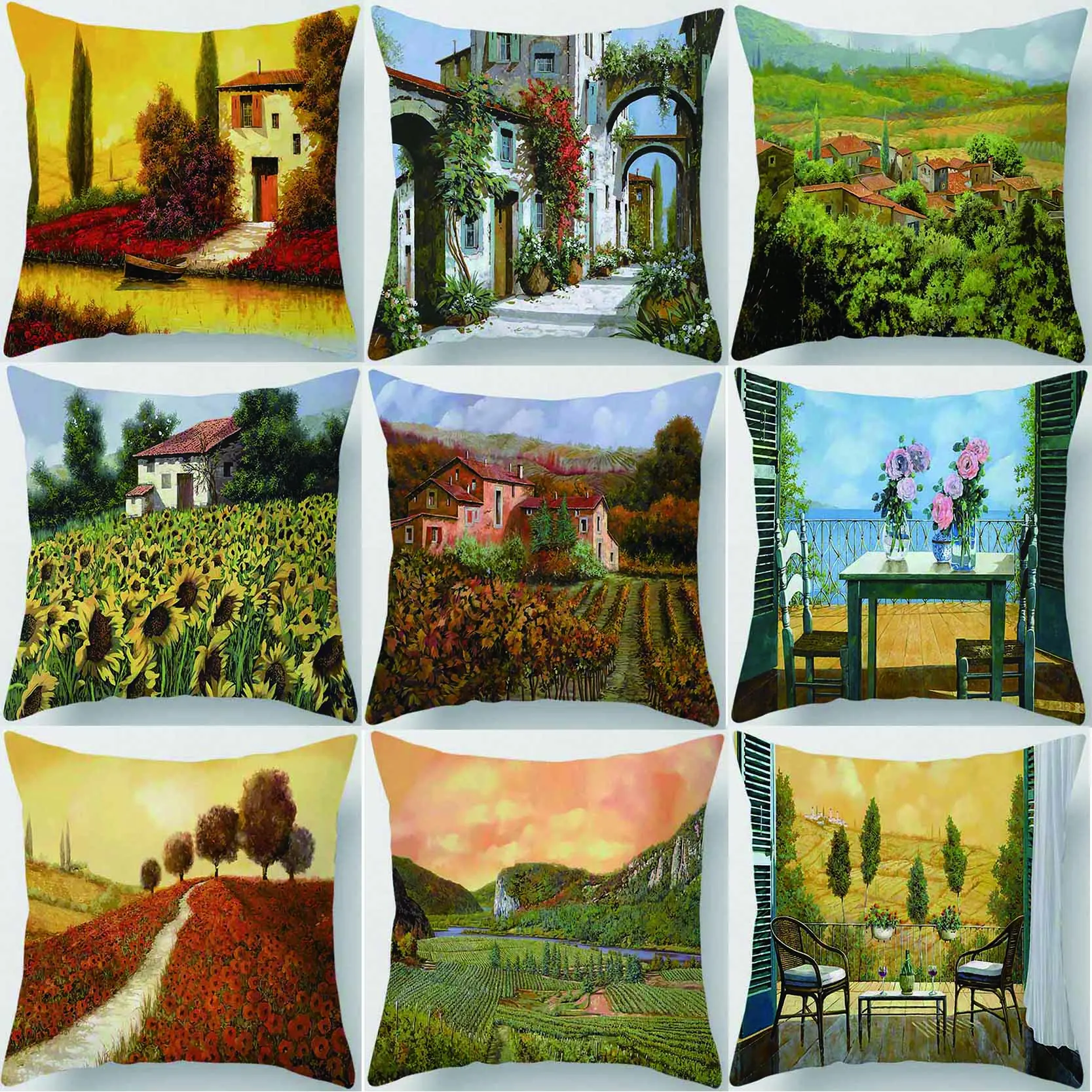

Comfortable Pastoral Life Square Printing In The Cactus Desert Is Used for Home Decoration, Car Sofa Cushion Cover45cm*45cm