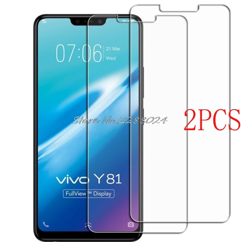 

2PCS for Vivo Y81 1808, 1803, V1732A Tempered Glass Protective FOR Vivo Y83 6.22" Screen Protector Film phone Cover