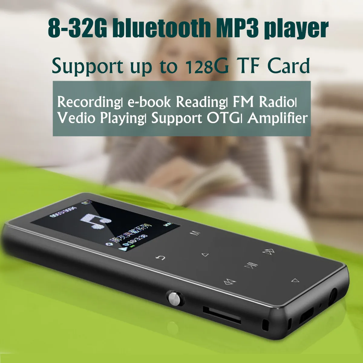 Портативный музыкальный плеер с поддержкой TF карты 8 ГБ 16 32 bluetooth MP3 Hi Fi FM радио