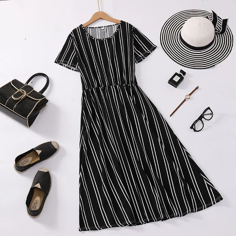 Женское свободное шифоновое платье ZQLZ повседневное плиссированное средней