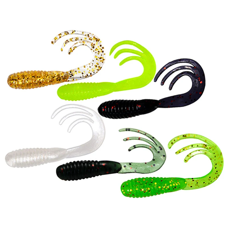 1/5 шт./лот Мягкая приманка с хвостом эльфа трезубцами 4 см 0 7 г Искусственные