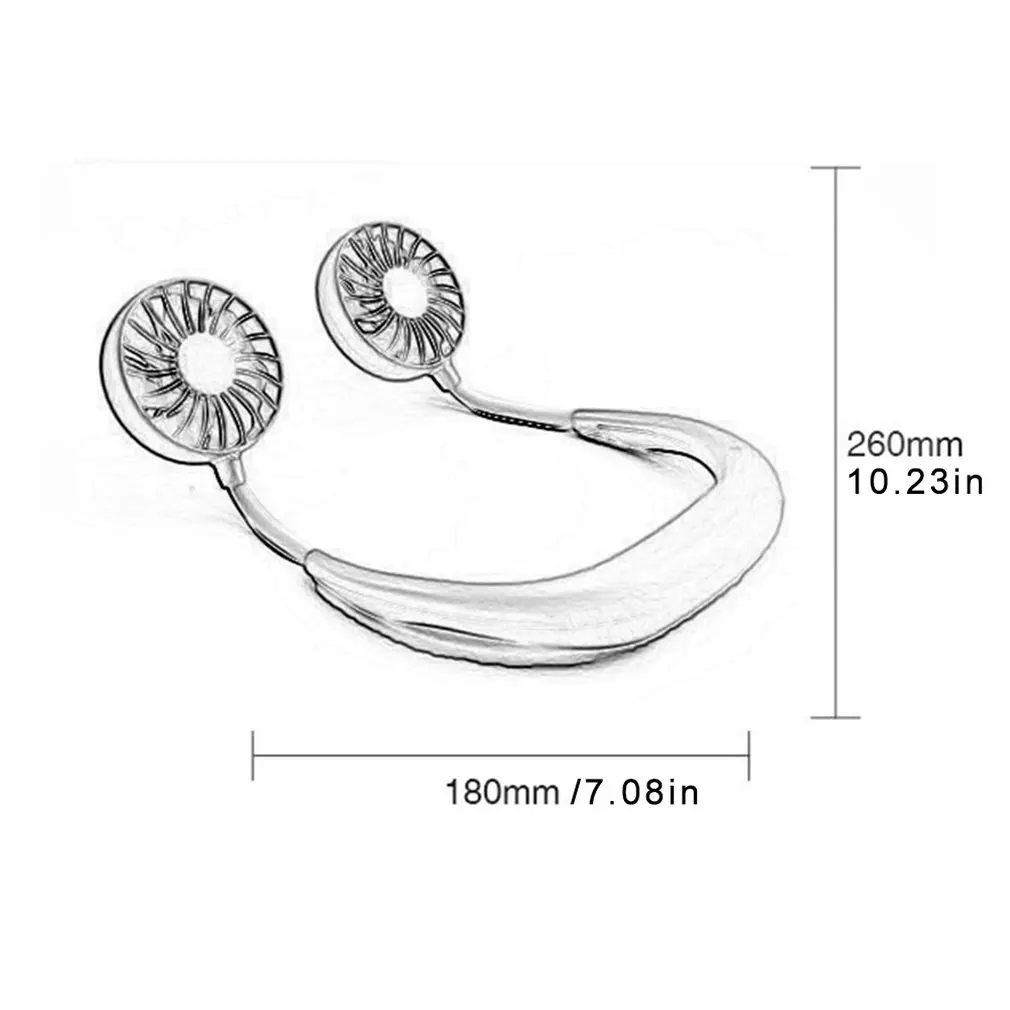 

Wearable Lazy Sports Halter Fan Mini Hanging Neck Fan USB Rechargeable Cover Halter Sports Fan Air Cooler Outdoor