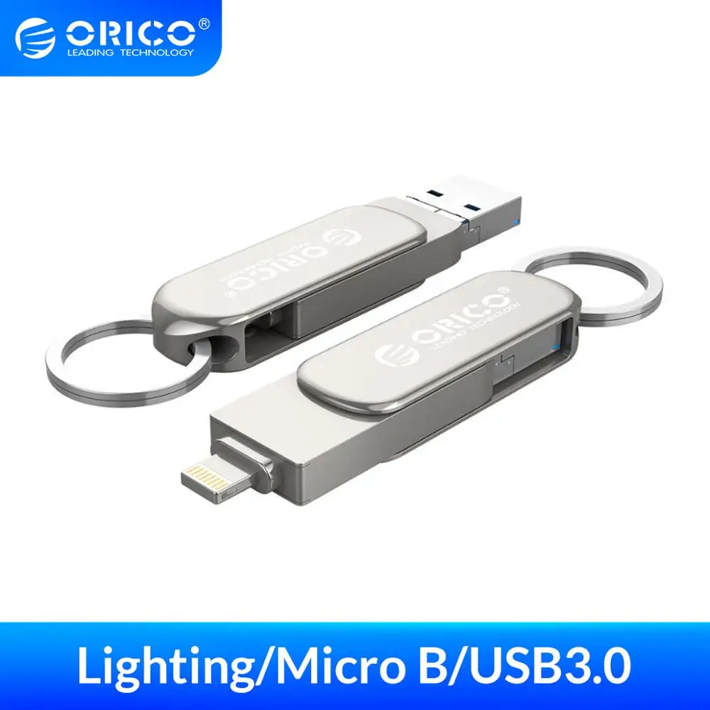 USB флеш накопитель ORICO 3 в 1 64G 32G Micro B USB3.0 интерфейс поддержка дисков для систем