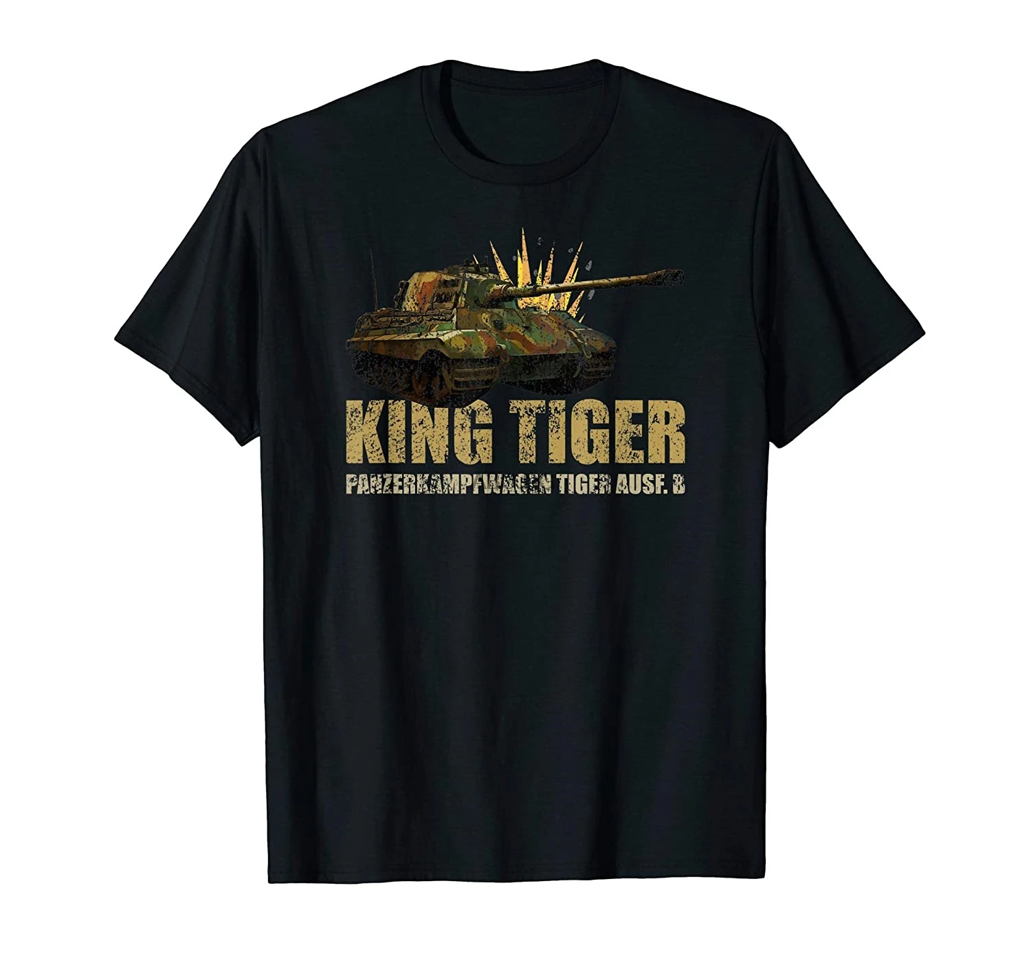 King Tiger II Panzer VI Aufs B Tank WW2 майки Подарочная футболка|Мужские футболки| |