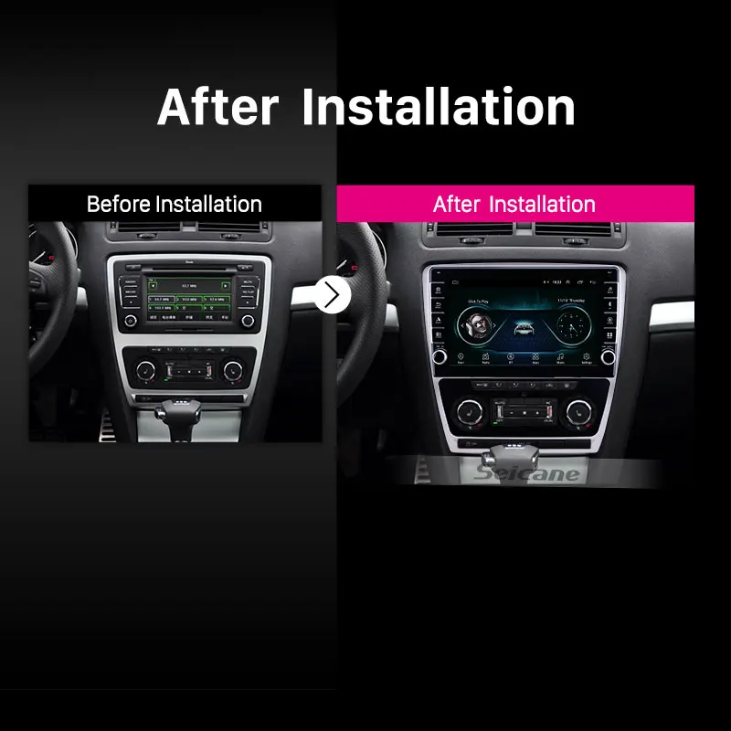 Seicane 10 1 дюймовый Android 9 ОЗУ 2 Гб ПЗУ 32 ГБ для 2007 2011 2012 2013 2014 SKODA Octavia автомобильный GPS