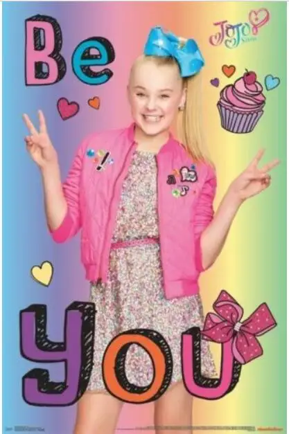 

Милый Шелковый постер JOJOSIWA be you, Настенный декор, картина для комнаты 24x3 дюйма