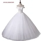 Роскошное Белое Бальное Платье с открытыми плечами, свадебное платье, кружевное женское платье