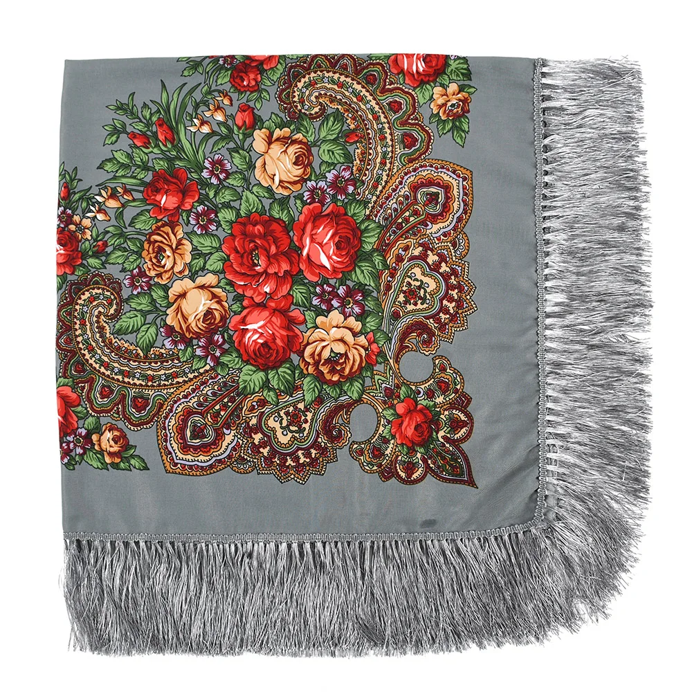 Женская Пашмина оригинальная Этническая шаль головной платок хиджаб бабушка