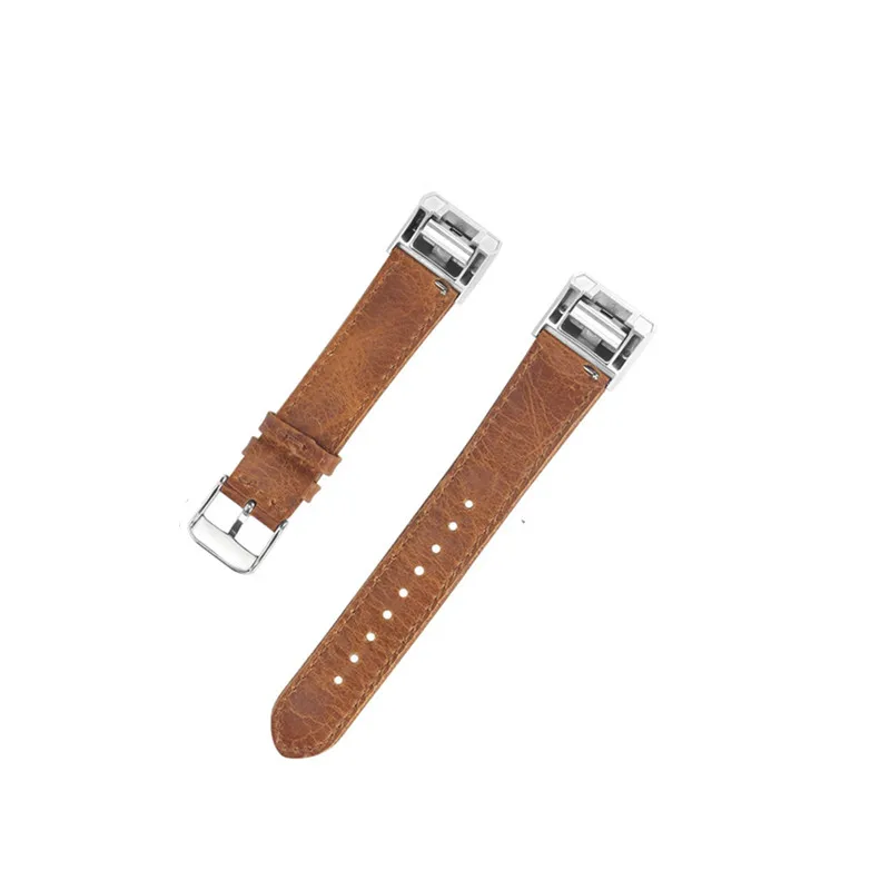 

Brown Coffee Genuine Leather Watch Band Bracelet for Fitbit Charge 2 Wrist Strap for Fitbit Charge 2 Wristband with Connector