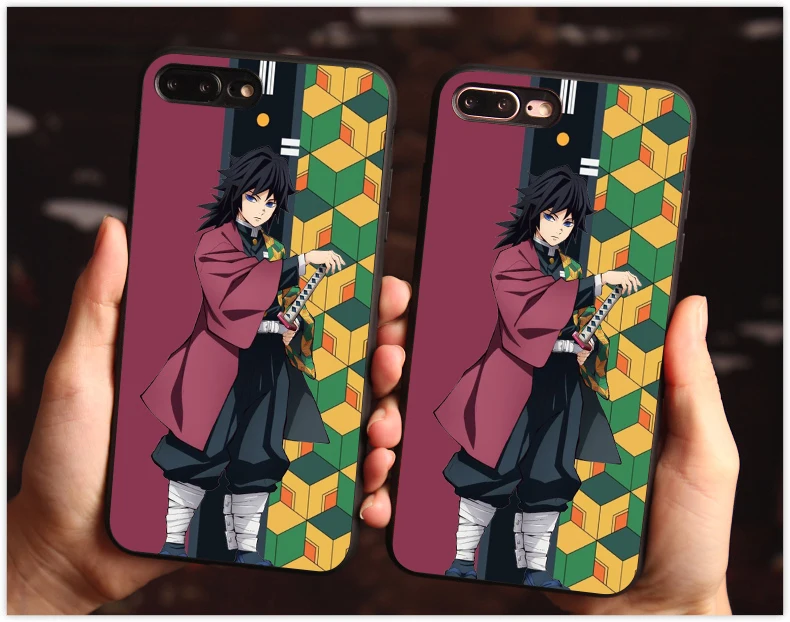 Чехол Kamado Nezuko Kimetsu no Yaiba для iphone X 7 XS XR 11 11Pro черный чехол из ТПУ Samsung S8 S9 S10