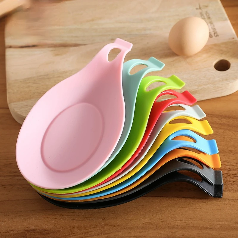 

Silica gel spoon shelf more silica gel spoon cushion heat insulation creative high temperature tableware table kitchen table